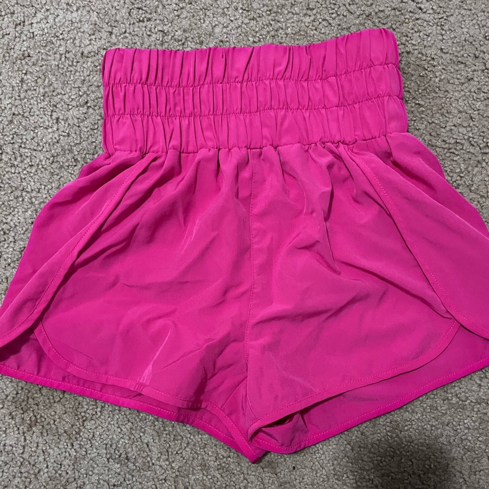size M pink shorts